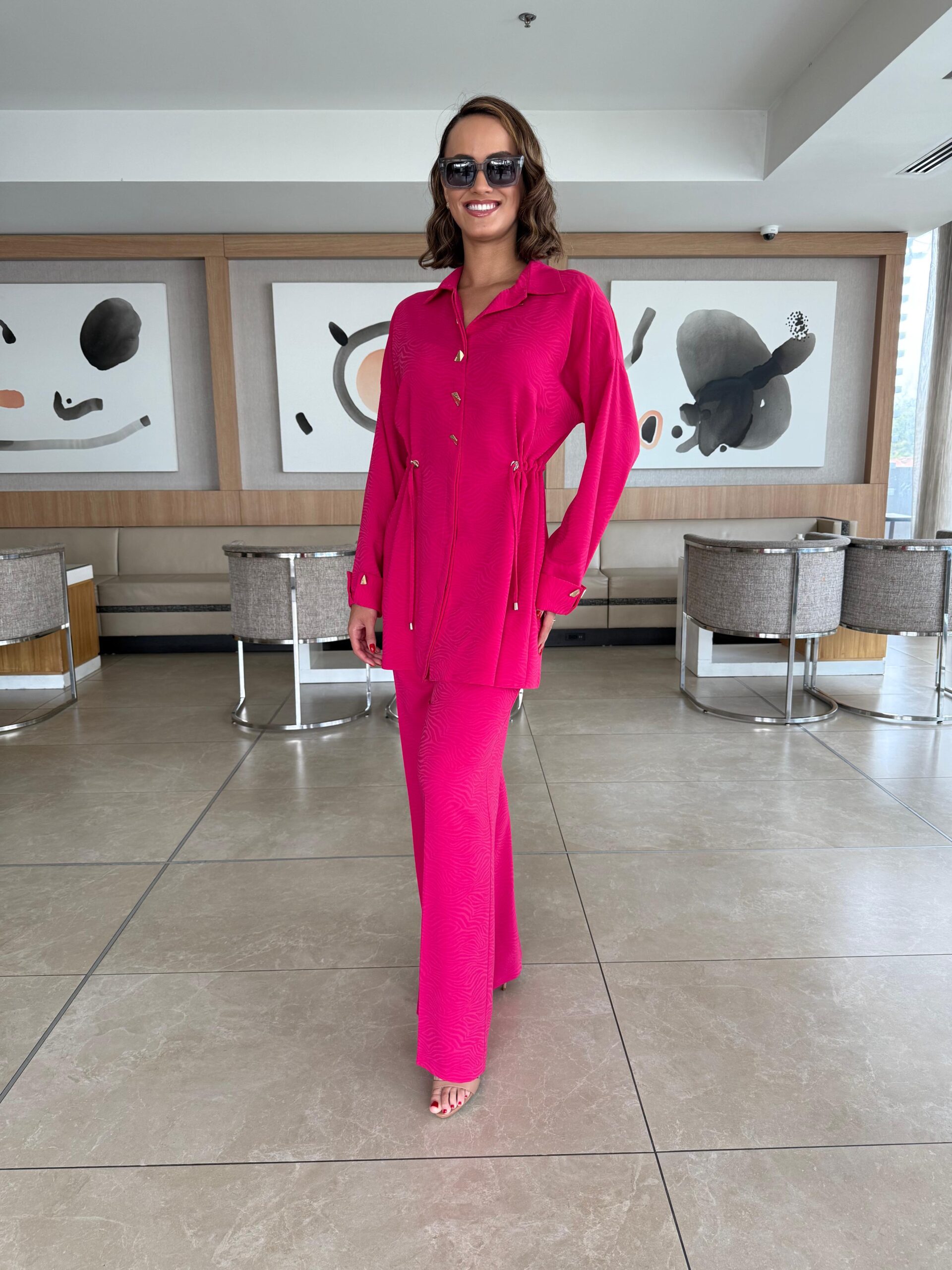 Set Fucsia con Textura