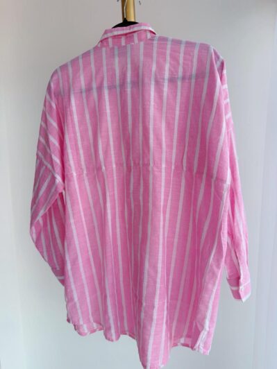 CAMISA ROSA CON FLORES BORDADAS - Imagen 2