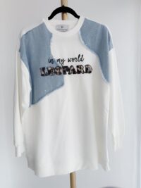 CAMISA LEOPARD BORDADA CON APLIQUES