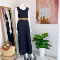 Enterizo Azul Marino de Lino Italiano