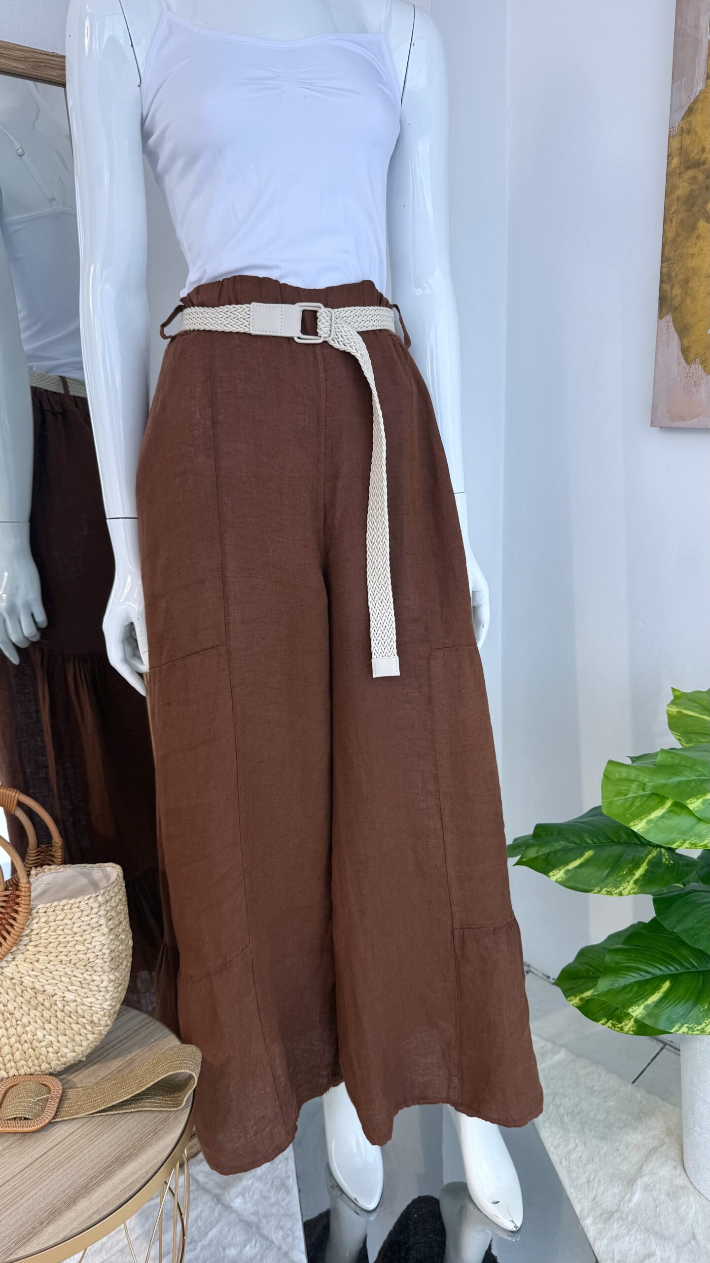 Palazzo Marrón en Lino Italiano Premium - Imagen 2