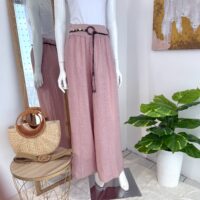 Palazzo rosa en lino italiano premium