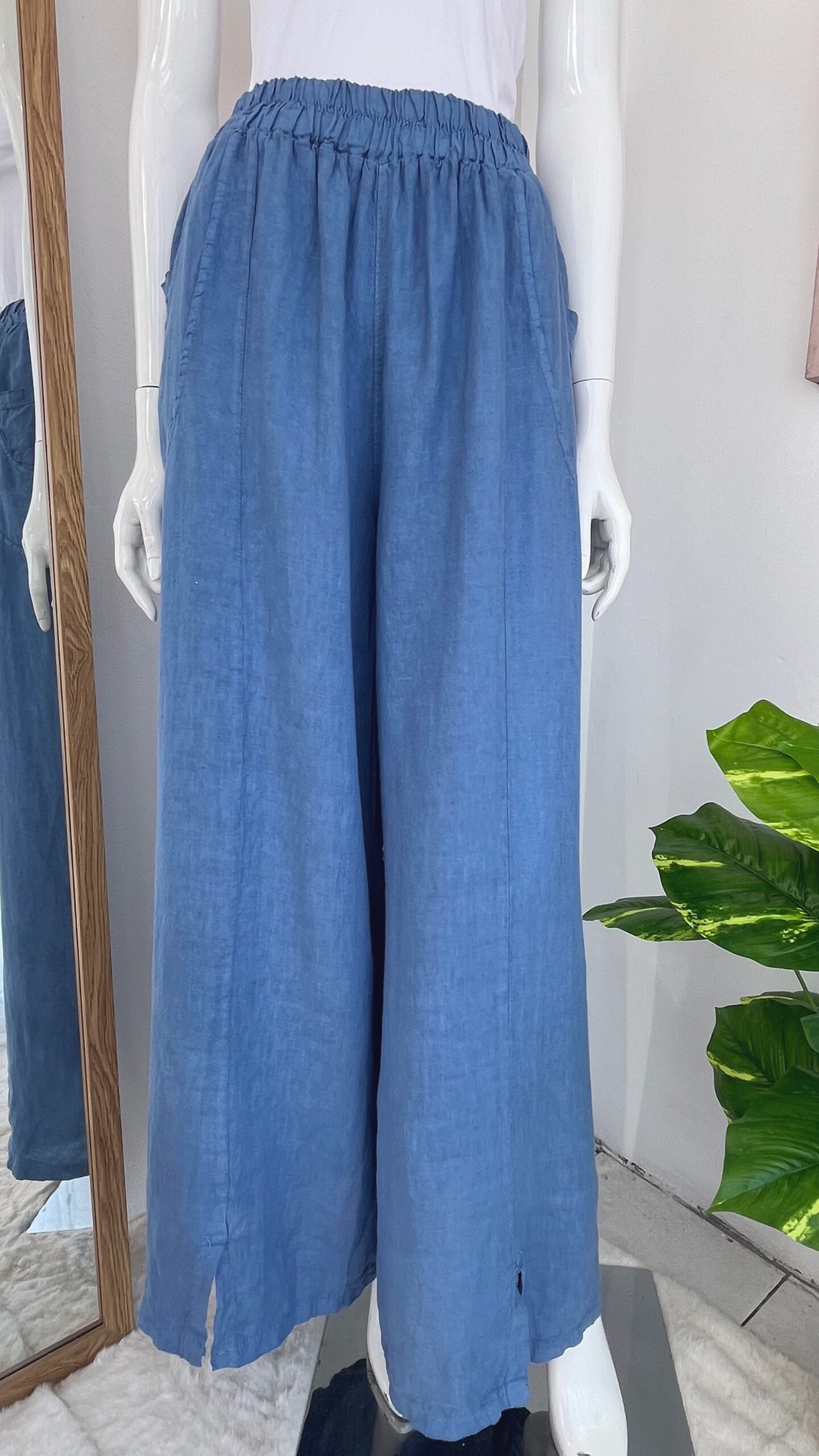 Pantalón Celeste de Lino Italiano - Imagen 4