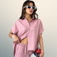 Blusa de viscosa elegante para mujer con detalle en espalda