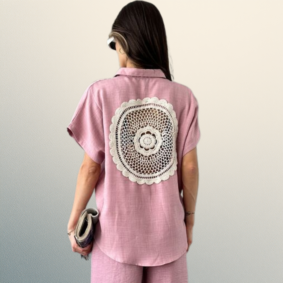 Blusa de viscosa elegante para mujer con detalle en espalda - Imagen 2