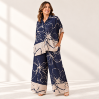 Conjunto Sorrento de algodón italiano azul marino, ALTIVA Costa Rica